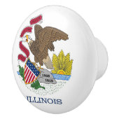 米国イリノイ州旗とセラミックノブの引っ張り州 セラミックノブ (右)