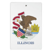 米国イリノイ州旗のあるミニ州 ミニクリップボード (裏面)