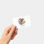米国イリノイ州旗の付いたネーム州 バッジ (手持ち)
