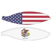 米国イリノイ州旗を持つフルサイズバスケットボール バスケットボール (パネル)