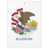 米国イリノイ州旗を持つ愛国的なクリップボード クリップボード (裏面)