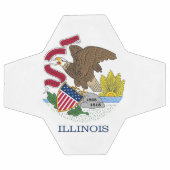 米国イリノイ州旗を持つ愛国的なサッカーボール サッカーボール (フラット)