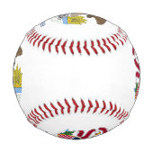 米国イリノイ州旗を持つ愛国野球 野球ボール (正面)