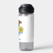 米国イリノイ州旗を持つ水州 ウォーターボトル (背面)