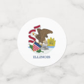 米国イリノイ州旗を持つ表紙吹雪 コンフェッティ (スモール正面)