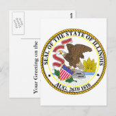 米国イリノイ ポストカード (正面/裏面)