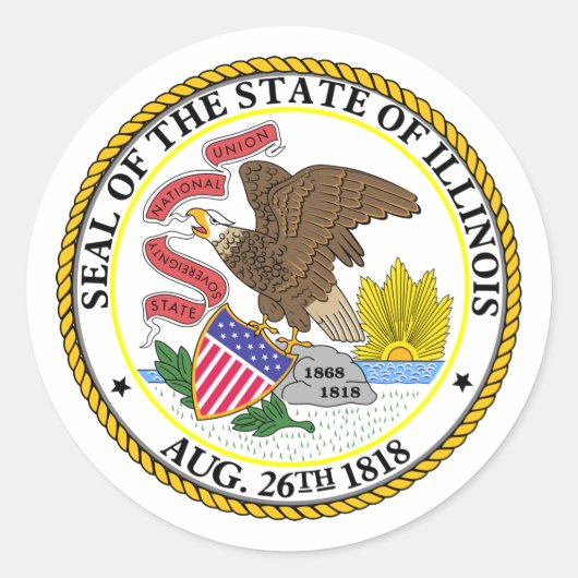 米国イリノイ ラウンドシール (正面)