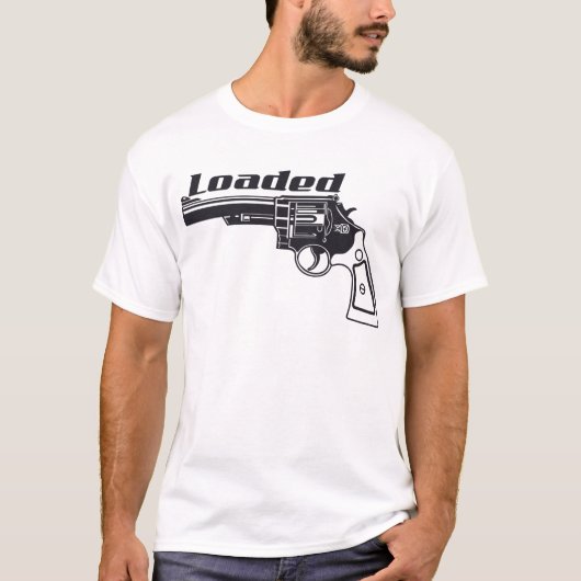 米国インクロード手銃カスタム銃 Tシャツ (正面)