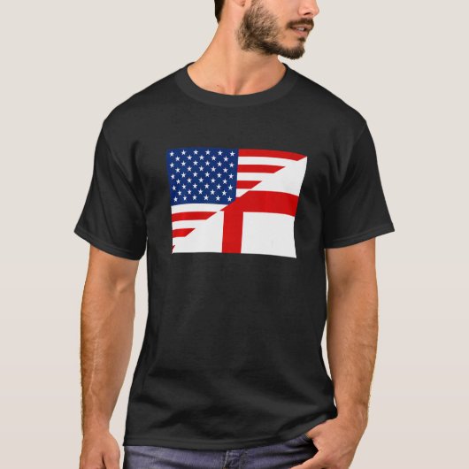 米国イングランド二重市民権サッカー Tシャツ (正面)