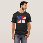 米国イングランド二重市民権サッカー Tシャツ (正面フル)