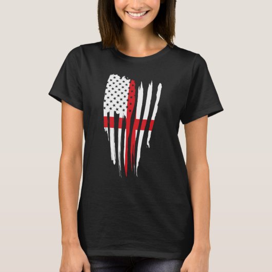 米国イングランド連合国旗1 Tシャツ (正面)