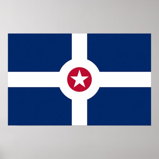 米国インディアナポリス州旗のポスター ポスター (正面)