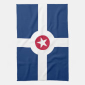 米国インディアナポリス州旗を持つキッチンタオル キッチンタオル (縦)