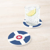 米国インディアナポリス州旗を持つコースター コースター (側面)