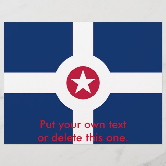 米国インディアナポリス州旗を持つチラシ チラシ (正面)