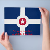 米国インディアナポリス州旗を持つチラシ チラシ (手)