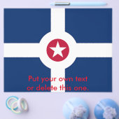 米国インディアナポリス州旗を持つチラシ チラシ (シングル)