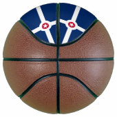 米国インディアナポリス州旗を持つフルサイズバスケットボール バスケットボール (右)