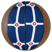 米国インディアナポリス州旗を持つフルサイズバスケットボール バスケットボール (縦)