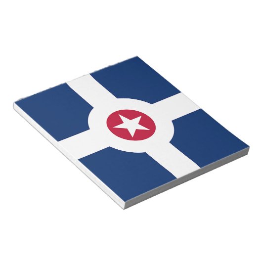 米国インディアナポリス州旗を持つメモ帳 ノートパッド (アングル)