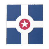 米国インディアナポリス州旗を持つメモ帳 ノートパッド (正面)