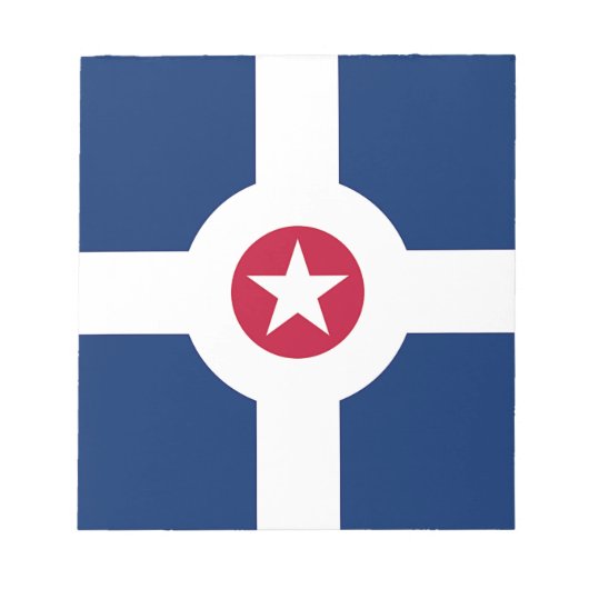 米国インディアナポリス州旗を持つメモ帳 ノートパッド (正面)