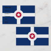 米国インディアナポリス州旗を持つ名刺 名刺 (正面/裏面)