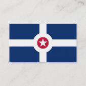 米国インディアナポリス州旗を持つ名刺 名刺 (裏面)