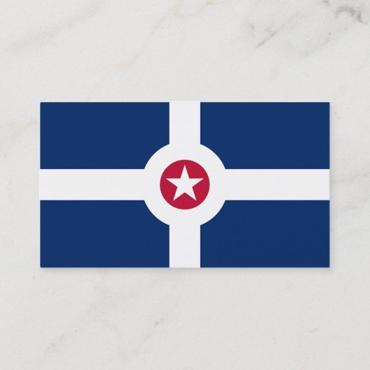 米国インディアナポリス州旗を持つ名刺 名刺 (裏面)