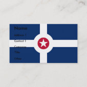 米国インディアナポリス州旗を持つ名刺 名刺 (正面)