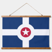 米国インディアナポリス州旗を持つ壁掛けタペストリー 吊り下げ型タペストリー (正面)