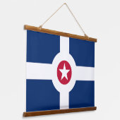 米国インディアナポリス州旗を持つ壁掛けタペストリー 吊り下げ型タペストリー (傾斜あり)