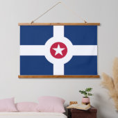 米国インディアナポリス州旗を持つ壁掛けタペストリー 吊り下げ型タペストリー (寝室)