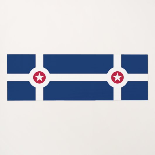 米国インディアナポリス州旗を持つ愛国的なヨガマット ヨガマット (裏面(横))