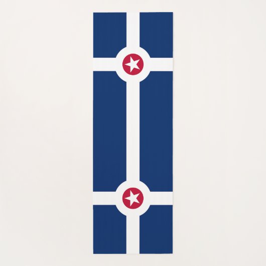 米国インディアナポリス州旗を持つ愛国的なヨガマット ヨガマット (裏面)