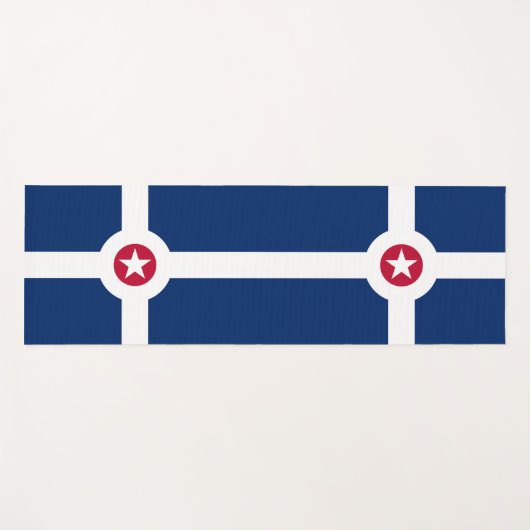 米国インディアナポリス州旗を持つ愛国的なヨガマット ヨガマット (正面(横))