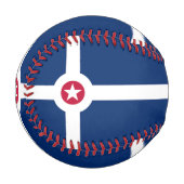 米国インディアナポリス州旗を持つ愛国野球 野球ボール (正面左)