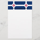 米国インディアナポリス州旗を持つ文房具 便箋 (正面)