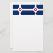 米国インディアナポリス州旗を持つ文房具 便箋 (正面/裏面)