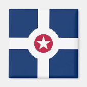 米国インディアナポリス州旗を持つ磁石 マグネット (正面)