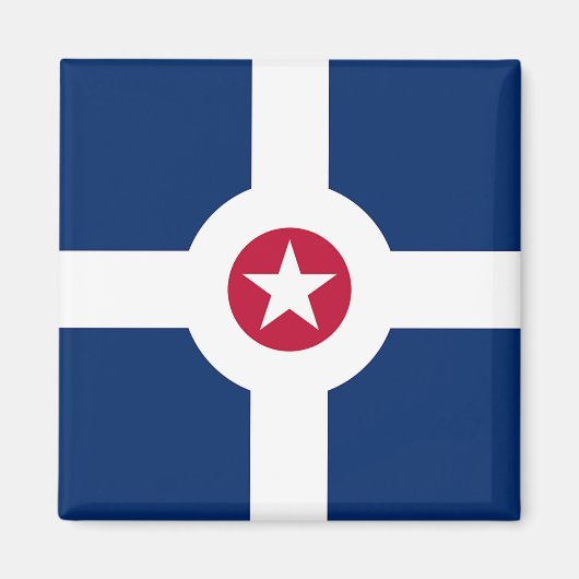 米国インディアナポリス州旗を持つ磁石 マグネット (正面)