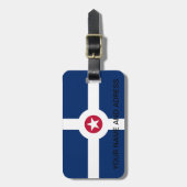 米国インディアナポリス州旗を持つ荷札 ラゲッジタグ (正面縦)