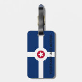 米国インディアナポリス州旗を持つ荷札 ラゲッジタグ (裏面縦)