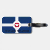 米国インディアナポリス州旗を持つ荷札 ラゲッジタグ (裏面横)