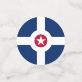 米国インディアナポリス州旗を持つ表紙吹雪 コンフェッティ (スモール正面)