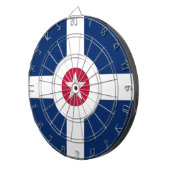 米国インディアナポリス州旗を掲げたダーツボード ダーツボード (正面右)