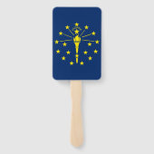 米国インディアナ州の旗を持つハンドファンのセット州 ハンドファン (裏面)