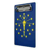 米国インディアナ州旗を持つミニ州 ミニクリップボード (アングル2)