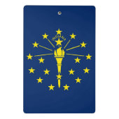 米国インディアナ州旗を持つミニ州 ミニクリップボード (裏面)