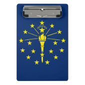 米国インディアナ州旗を持つミニ州 ミニクリップボード (正面)